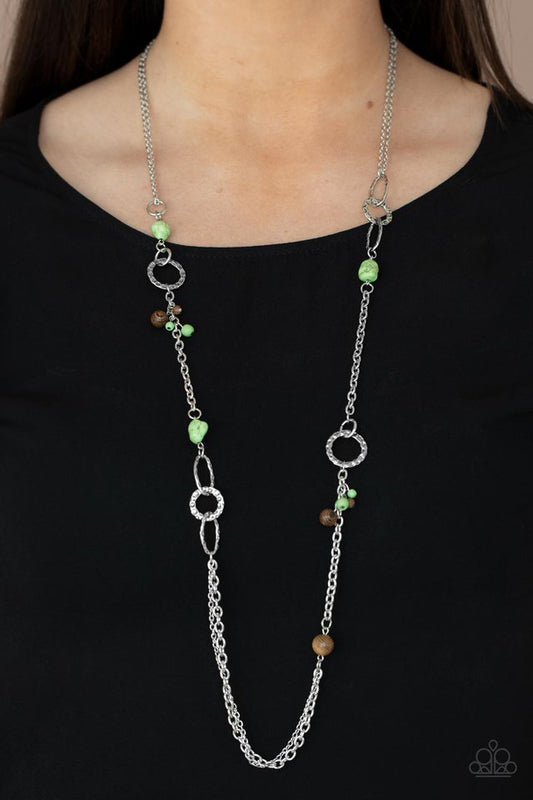 ​Sandstone Safari - Green - Paparazzi Necklace Image