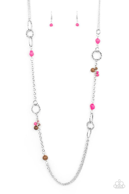 ​Sandstone Safari - Pink - Paparazzi Necklace Image