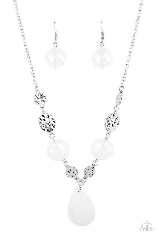 ​DEW What You Wanna DEW - White - Paparazzi Necklace Image