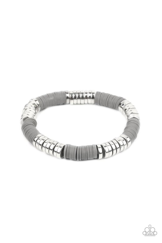 Stacked In Your Favor - Silver - Paparazzi Bracelet Image