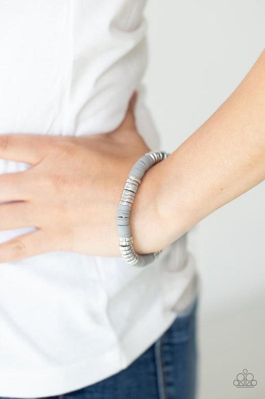 Stacked In Your Favor - Silver - Paparazzi Bracelet Image