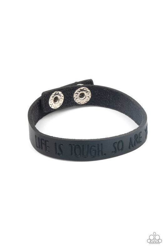 ​Life is Tough - Black - Paparazzi Bracelet Image