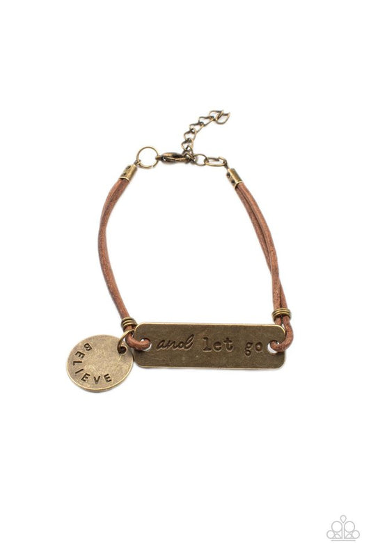 ​Believe and Let Go - Brass - Paparazzi Bracelet Image