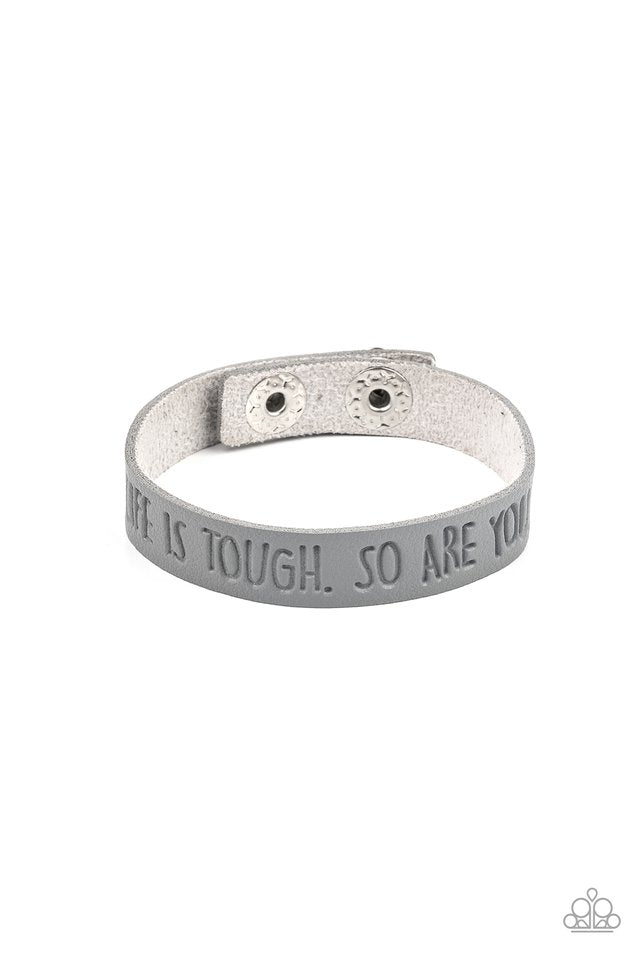 Life is Tough - Silver - Paparazzi Bracelet Image