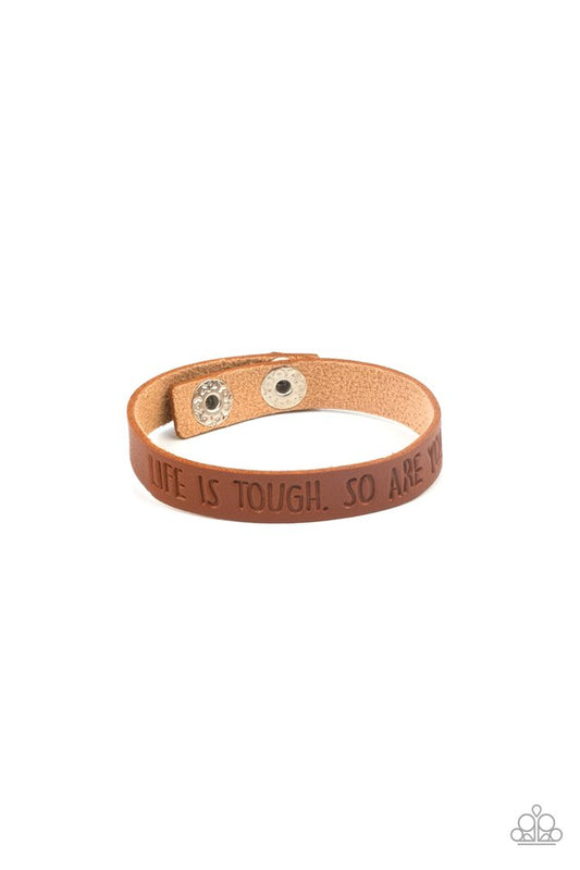 ​Life is Tough - Brown - Paparazzi Bracelet Image