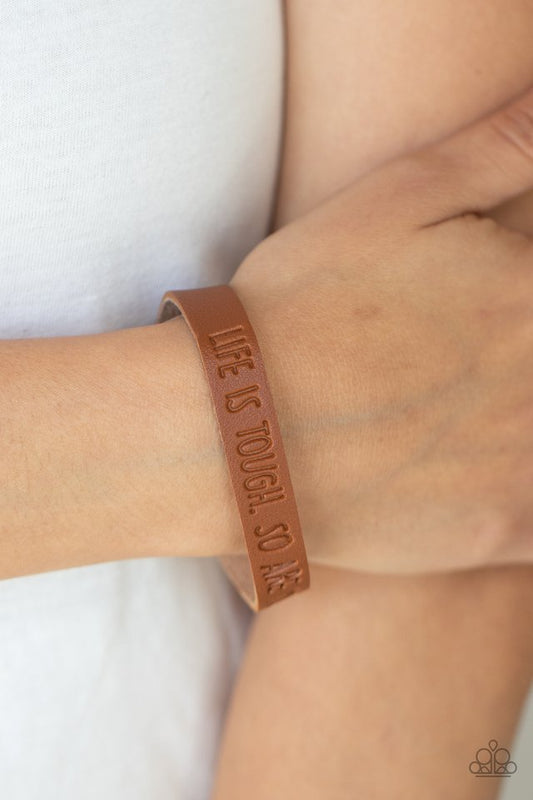 ​Life is Tough - Brown - Paparazzi Bracelet Image