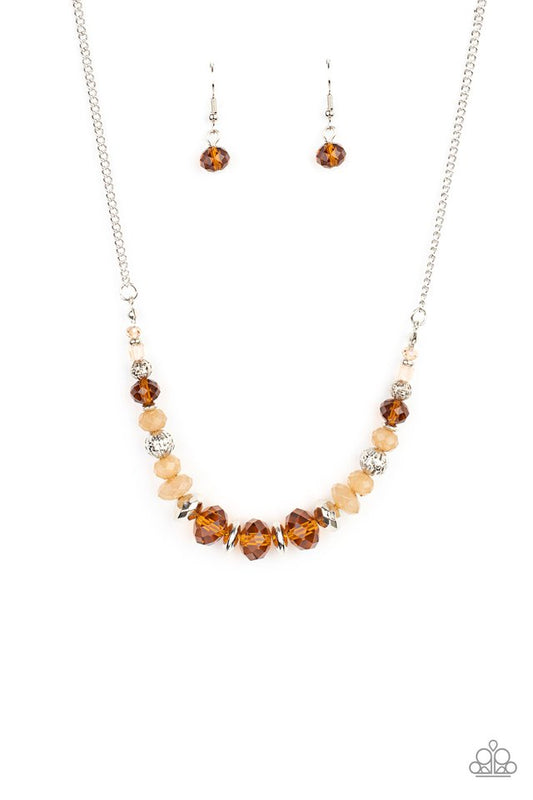 Turn Up The Tea Lights - Brown - Paparazzi Necklace Image