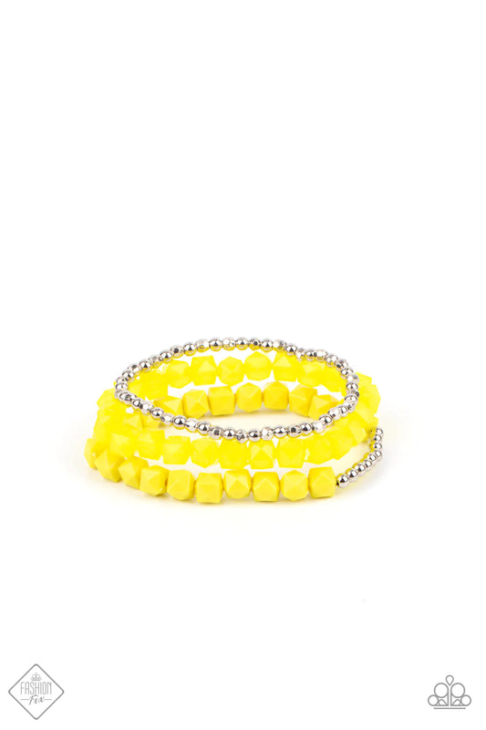 Paparazzi Bracelet ~ Vacay Vagabond - Yellow