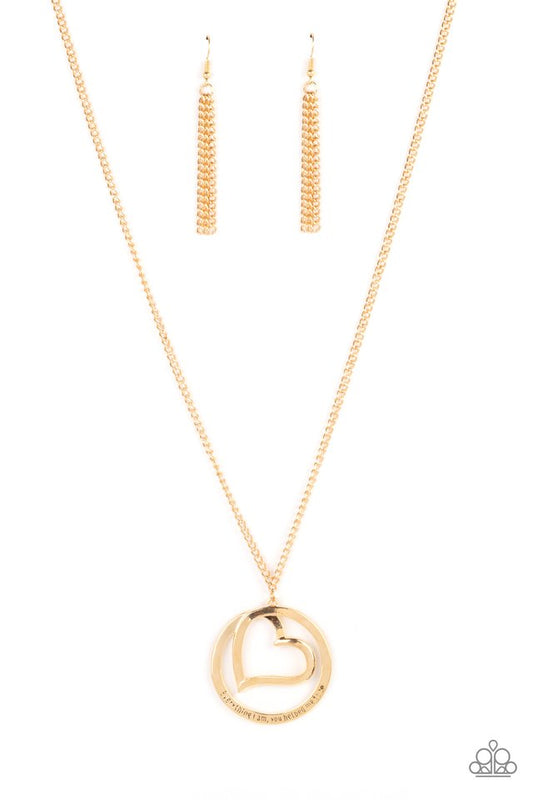 Positively Perfect - Gold - Paparazzi Necklace Image