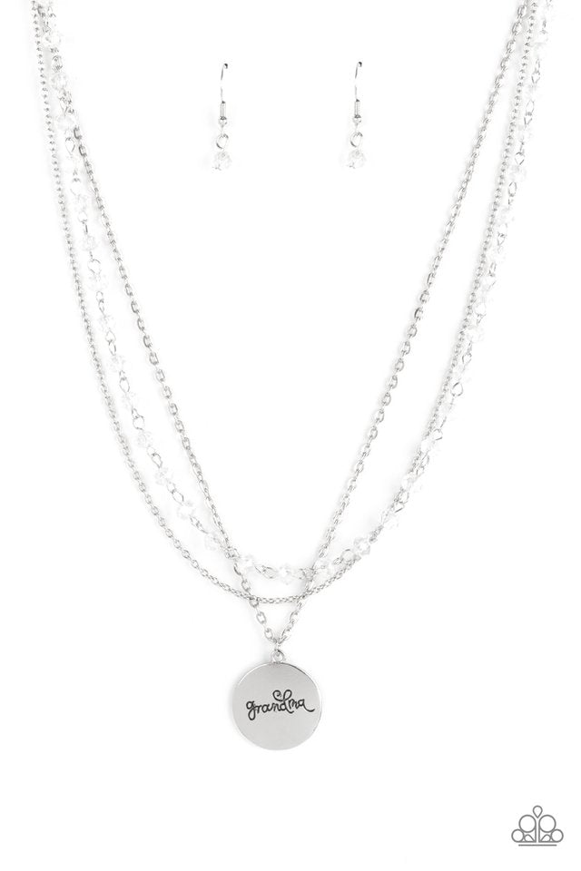 ​Promoted to Grandma - White - Paparazzi Necklace Image