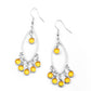 Glassy Grotto - Yellow - Paparazzi Earring Image