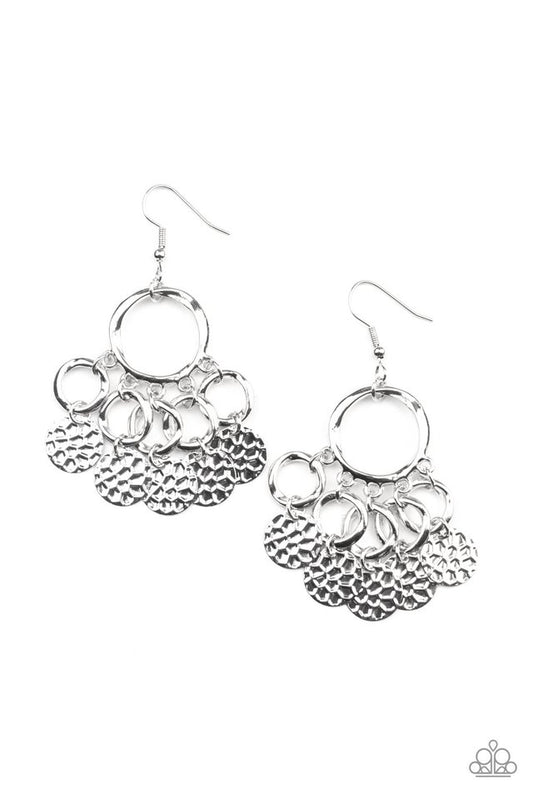 Partners in CHIME - Silver - Paparazzi Earring Image