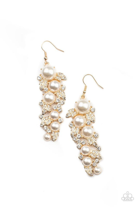 The Party Has Arrived - Gold - Paparazzi Earring Image