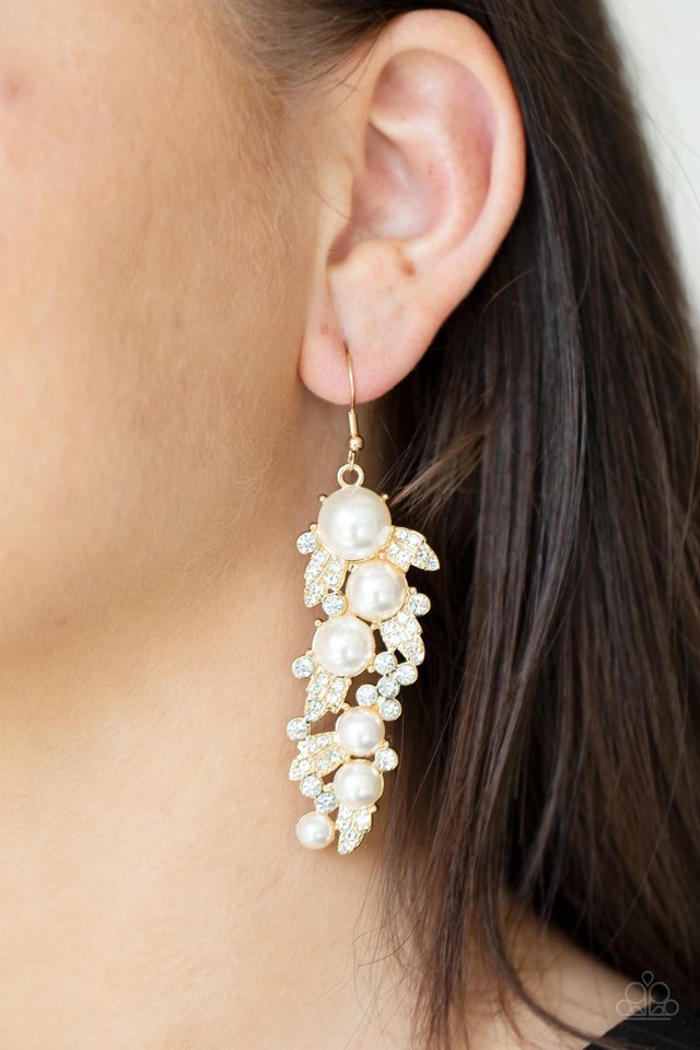The Party Has Arrived - Gold - Paparazzi Earring Image