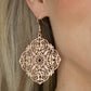 ​Dubai Detour - Rose Gold - Paparazzi Earring Image