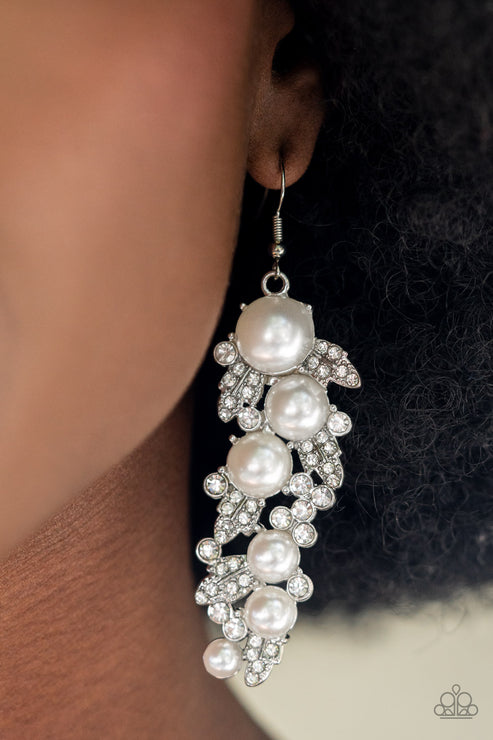 Paparazzi Earring ~ The Party Has Arrived - White