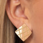 PLAID and Simple - Gold - Paparazzi Earring Image