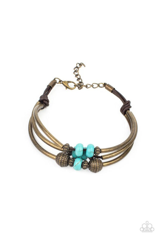 Road Trip Rebel - Brass - Paparazzi Bracelet Image