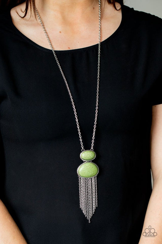 Meet Me At Sunset - Green - Paparazzi Necklace Image