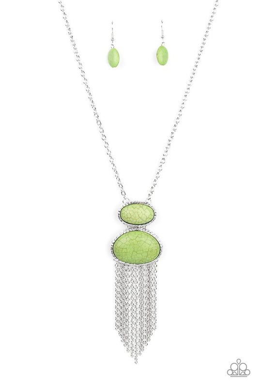 Meet Me At Sunset - Green - Paparazzi Necklace Image