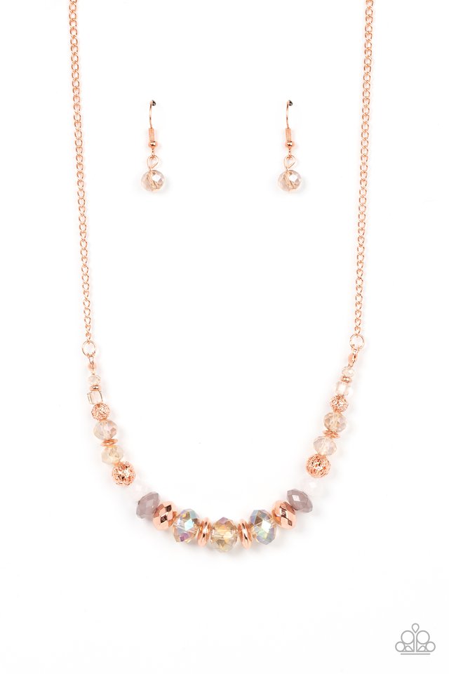 Turn Up The Tea Lights - Copper - Paparazzi Necklace Image