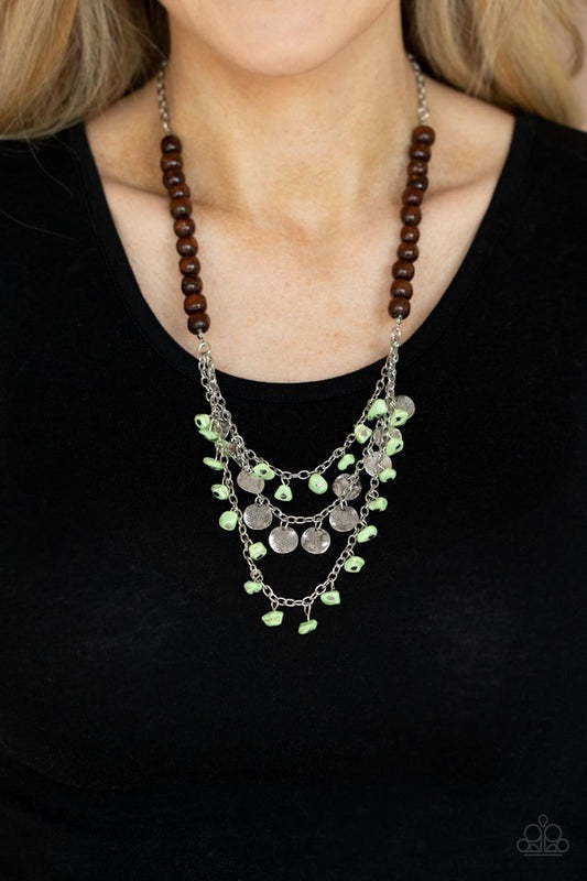 Plains Paradise - Green - Paparazzi Necklace Image