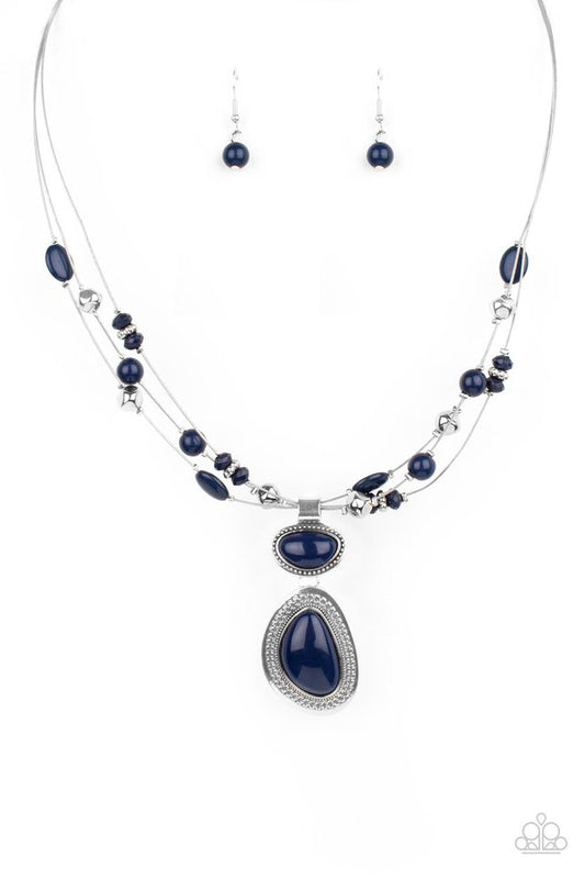 ​Discovering New Destinations - Blue - Paparazzi Necklace Image