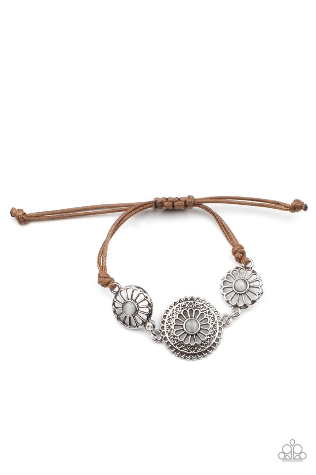 Bohemian Botany - White - Paparazzi Bracelet Image