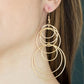 I Feel Dizzy - Gold - Paparazzi Earring Image