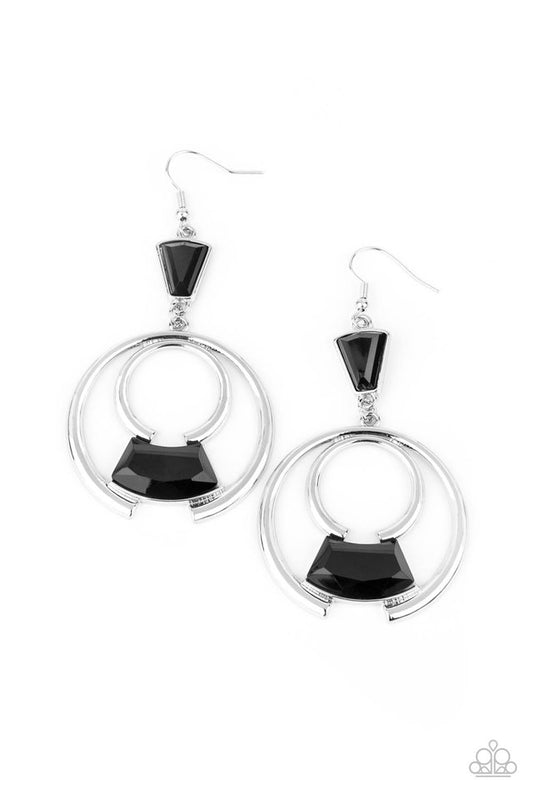 ​Deco Dancing - Black - Paparazzi Earring Image