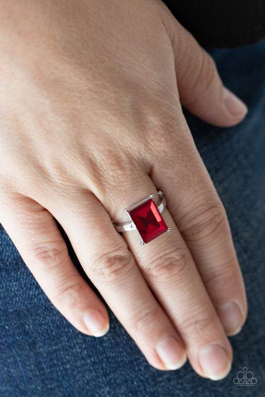 Social Glow - Red - Paparazzi Ring Image