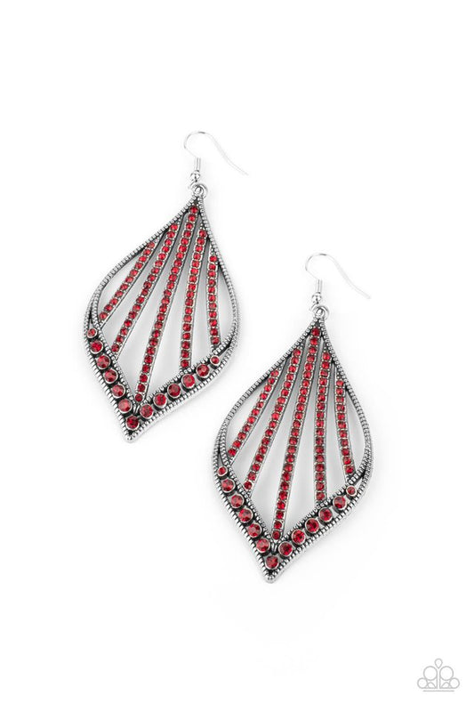 Showcase Sparkle - Red - Paparazzi Earring Image