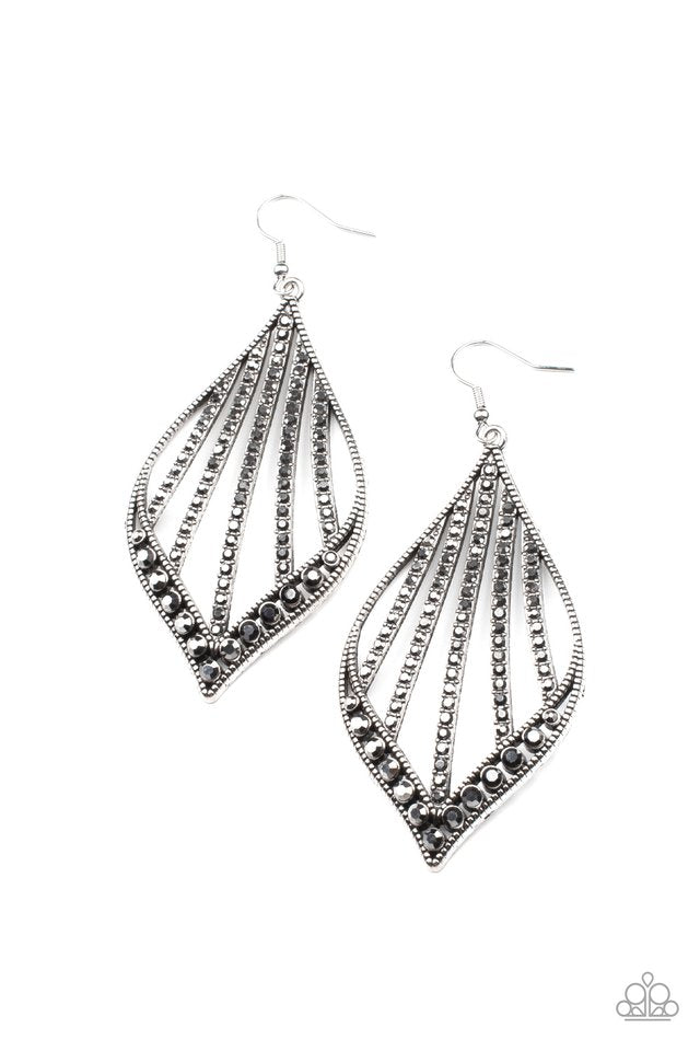 ​Showcase Sparkle - Silver - Paparazzi Earring Image