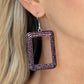 World FRAME-ous - Purple - Paparazzi Earring Image