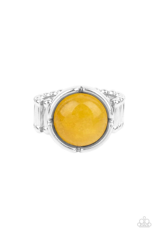 Dreamy Dunes - Yellow - Paparazzi Ring Image