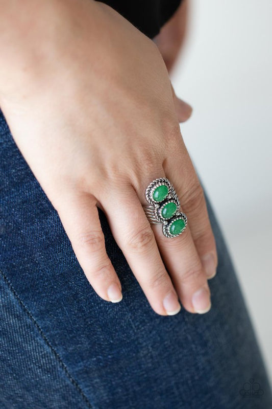 ​Peaceful Paradise - Green - Paparazzi Ring Image