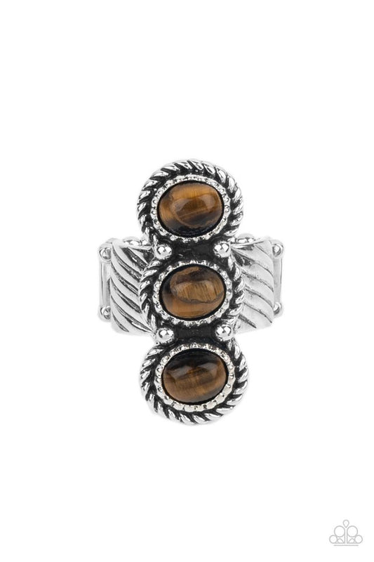 Peaceful Paradise - Brown - Paparazzi Ring Image