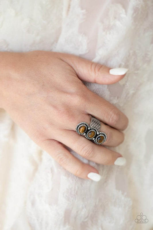 Peaceful Paradise - Brown - Paparazzi Ring Image