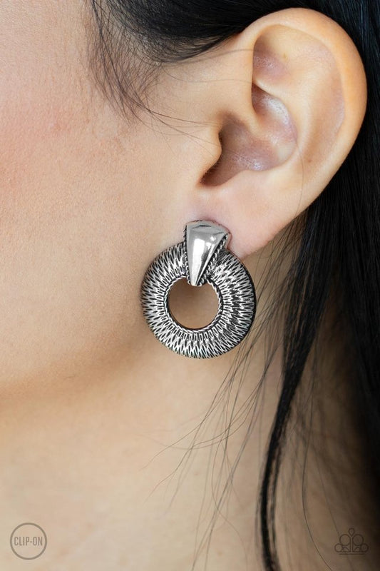 ​Industrial Innovator - Silver - Paparazzi Earring Image