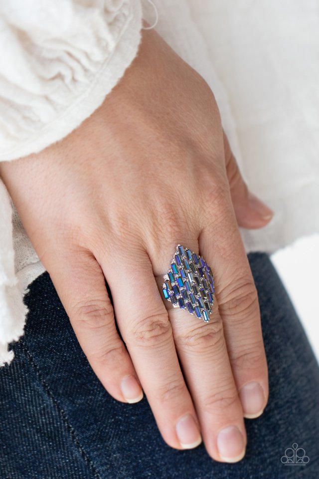 Hive Hustle - Blue - Paparazzi Ring Image