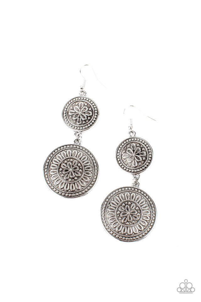 Road Trip Paradise - Silver - Paparazzi Earring Image