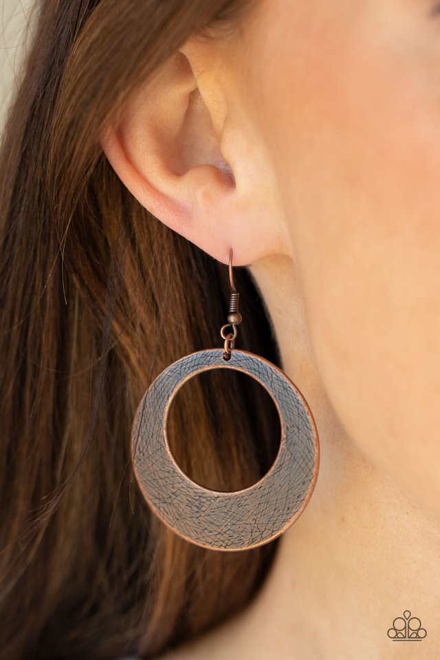 ​Outer Plains - Copper - Paparazzi Earring Image