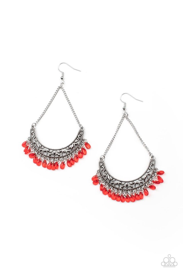 ​Orchard Odyssey - Red - Paparazzi Earring Image