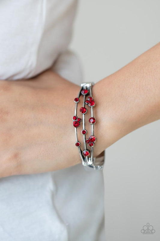 ​Cosmic Candescence - Red - Paparazzi Bracelet Image