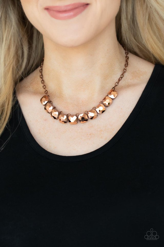 ​Radiance Squared - Copper - Paparazzi Necklace Image