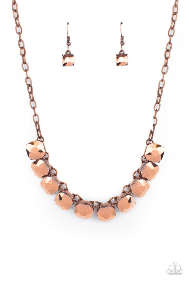 ​Radiance Squared - Copper - Paparazzi Necklace Image