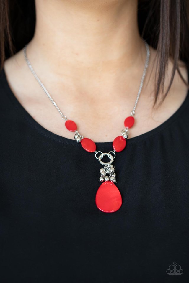Summer Idol - Red - Paparazzi Necklace Image