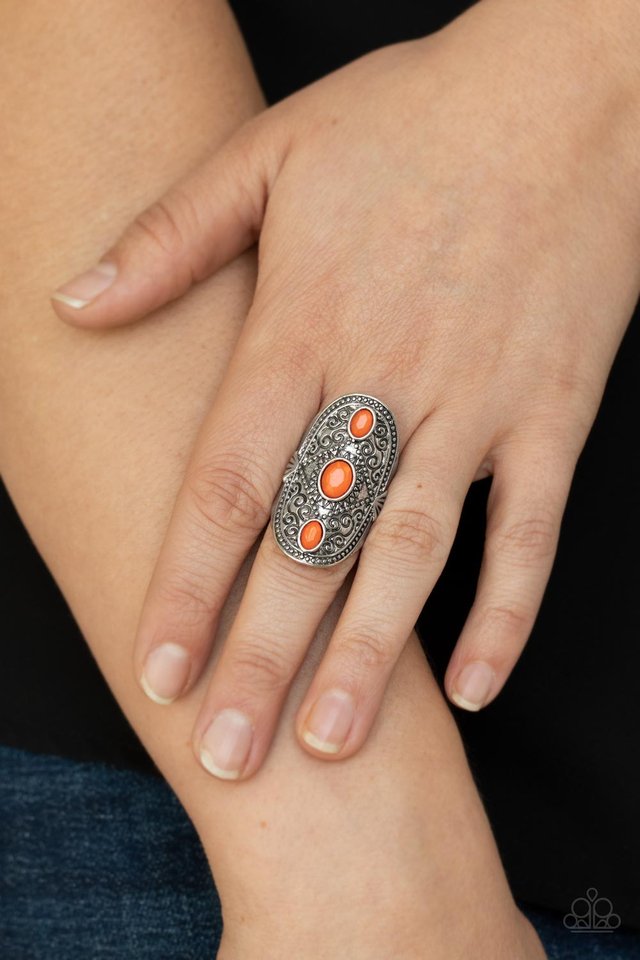 ​Promenade Paradise - Orange - Paparazzi Ring Image