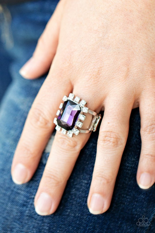 Galactic Glamour - Purple - Paparazzi Ring Image