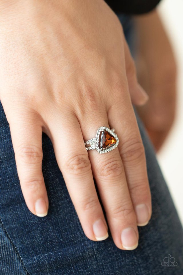 ​Elevated Engagement - Brown - Paparazzi Ring Image